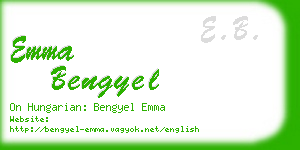 emma bengyel business card